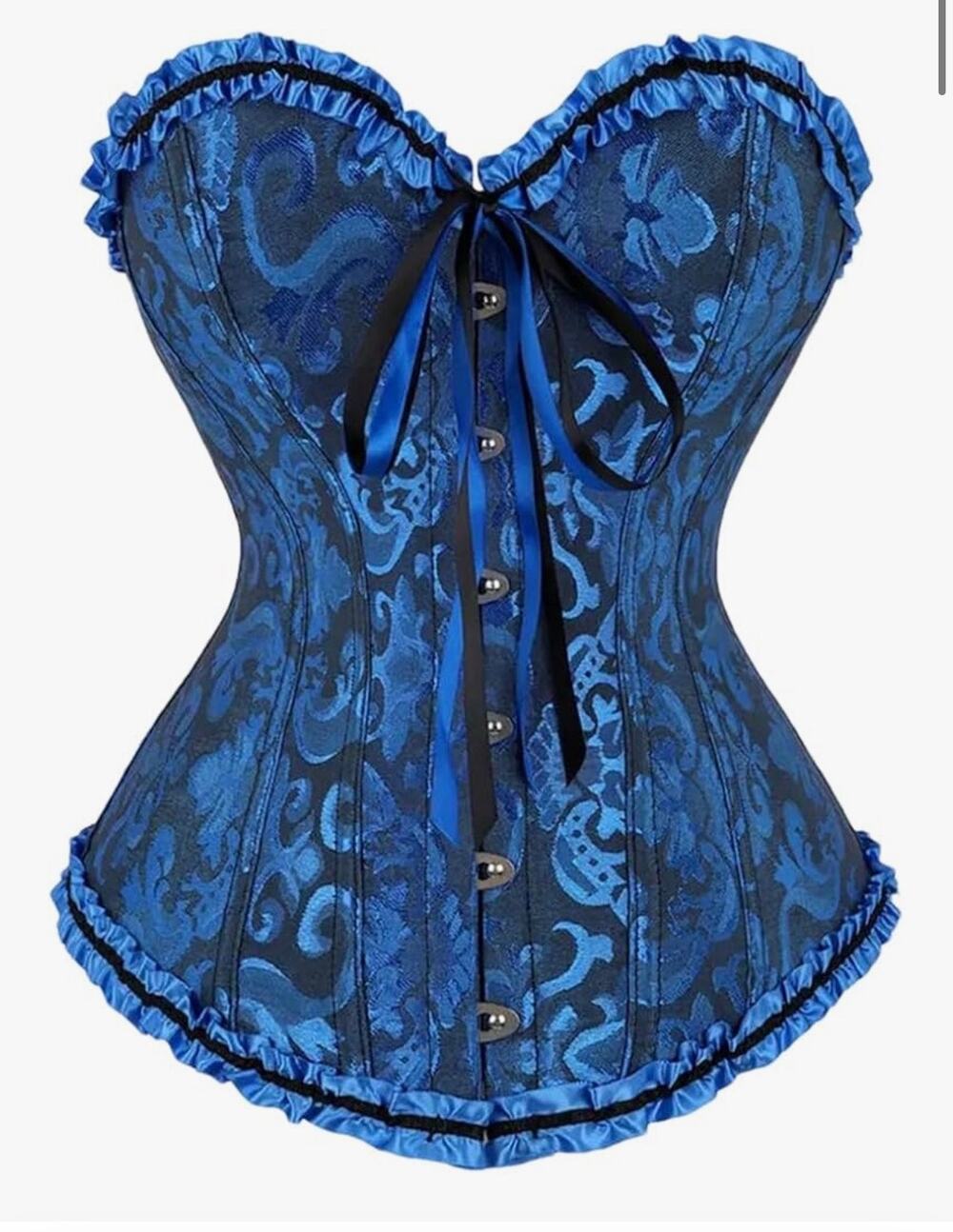 Lace Corset Top Sexy Lace Up Bustier L Jacquard Body Shaper Steampunk Goth